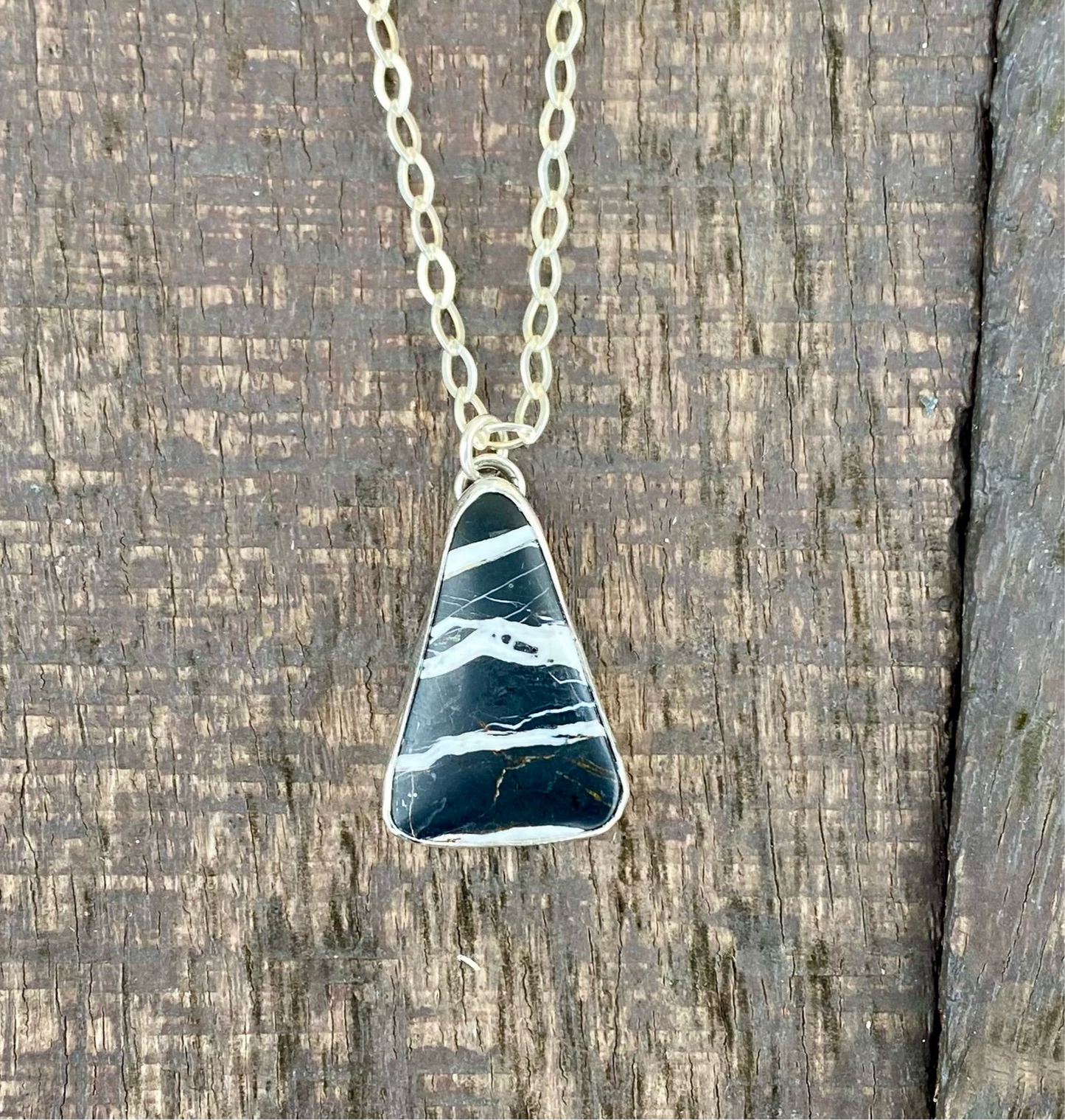 White Buffalo Triangle Necklace