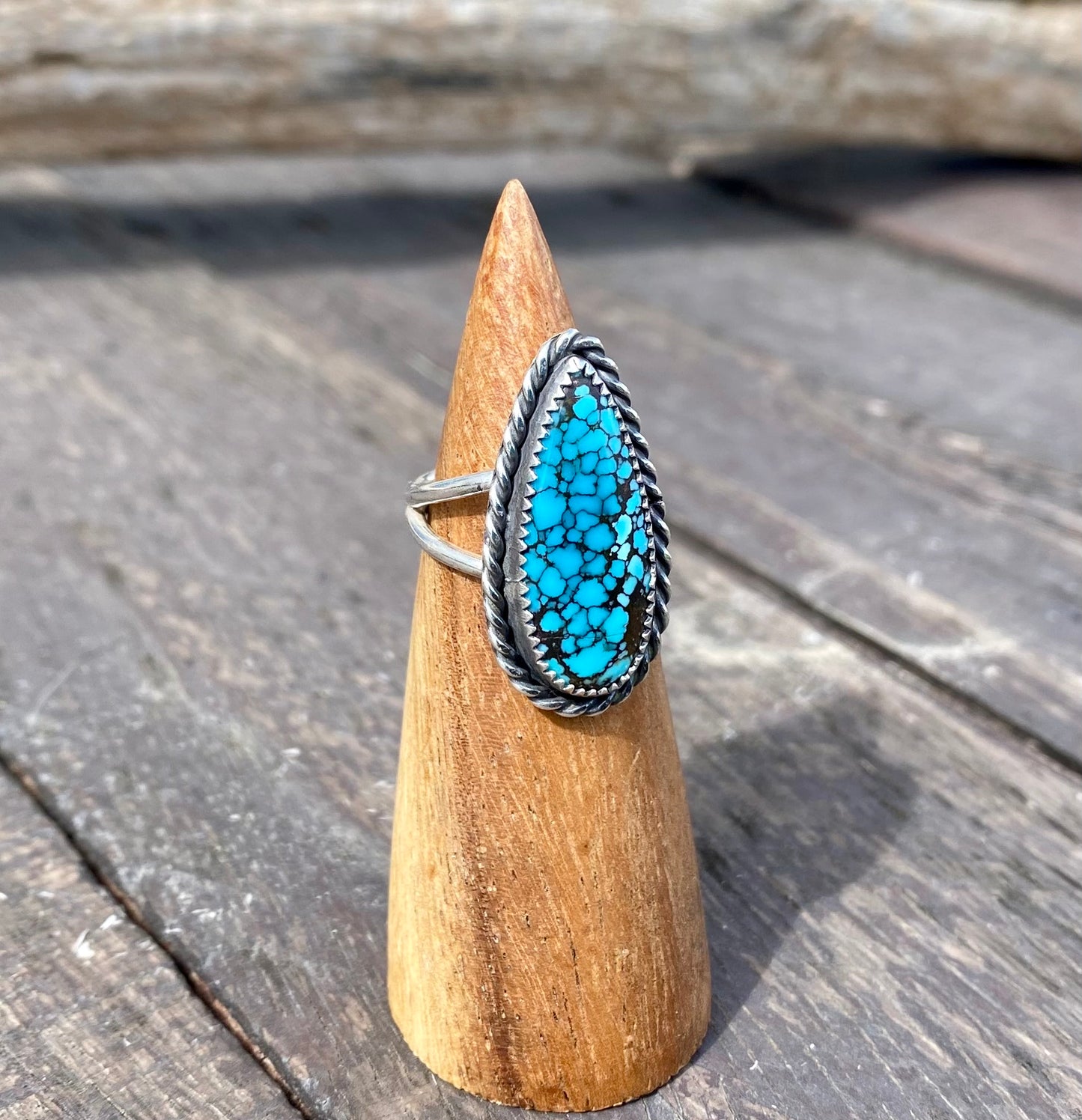 Blue Moon Turquoise Teardrop Ring