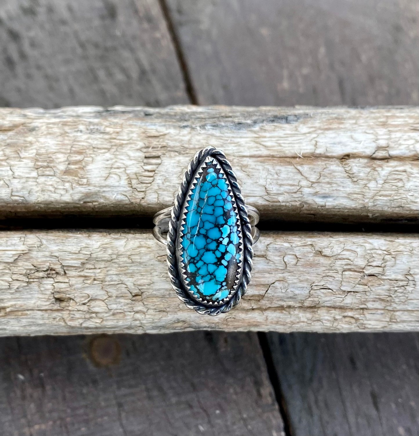 Blue Moon Turquoise Teardrop Ring