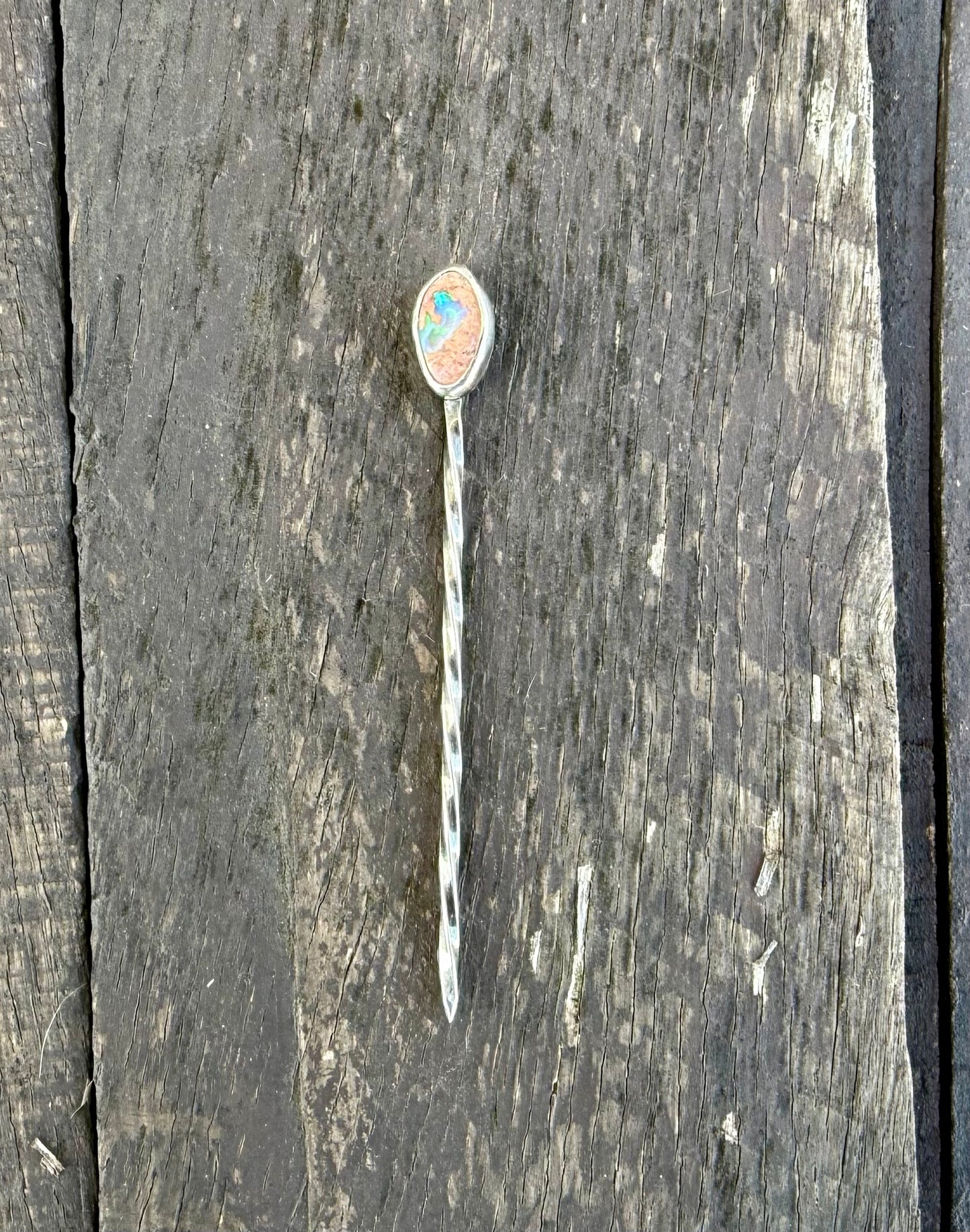 Mexican Fire Opal Hat Pin