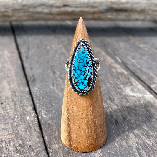 Blue Moon Turquoise Teardrop Ring