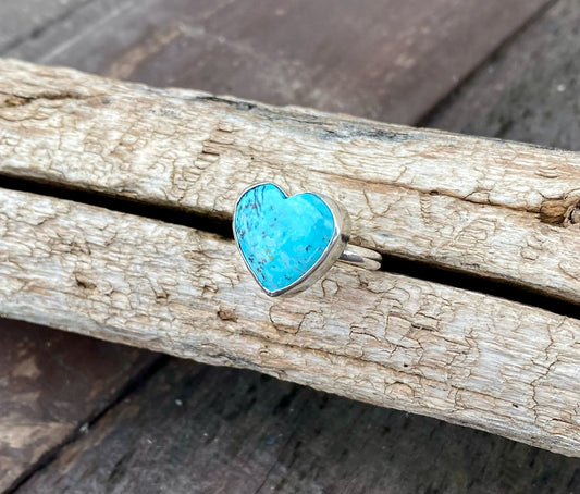 Kingman Turquoise Heart Ring