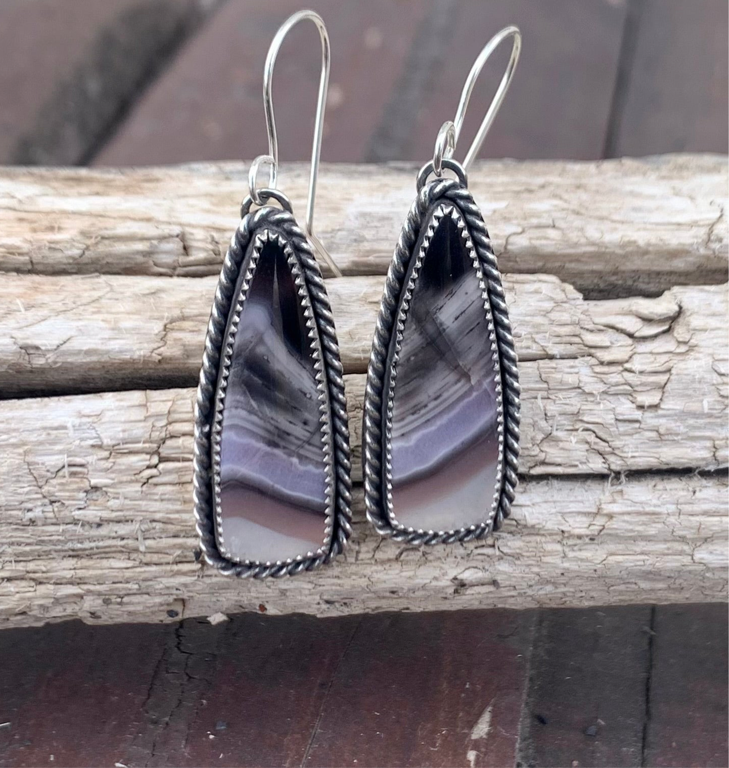 Purple Passion Agate Earrings