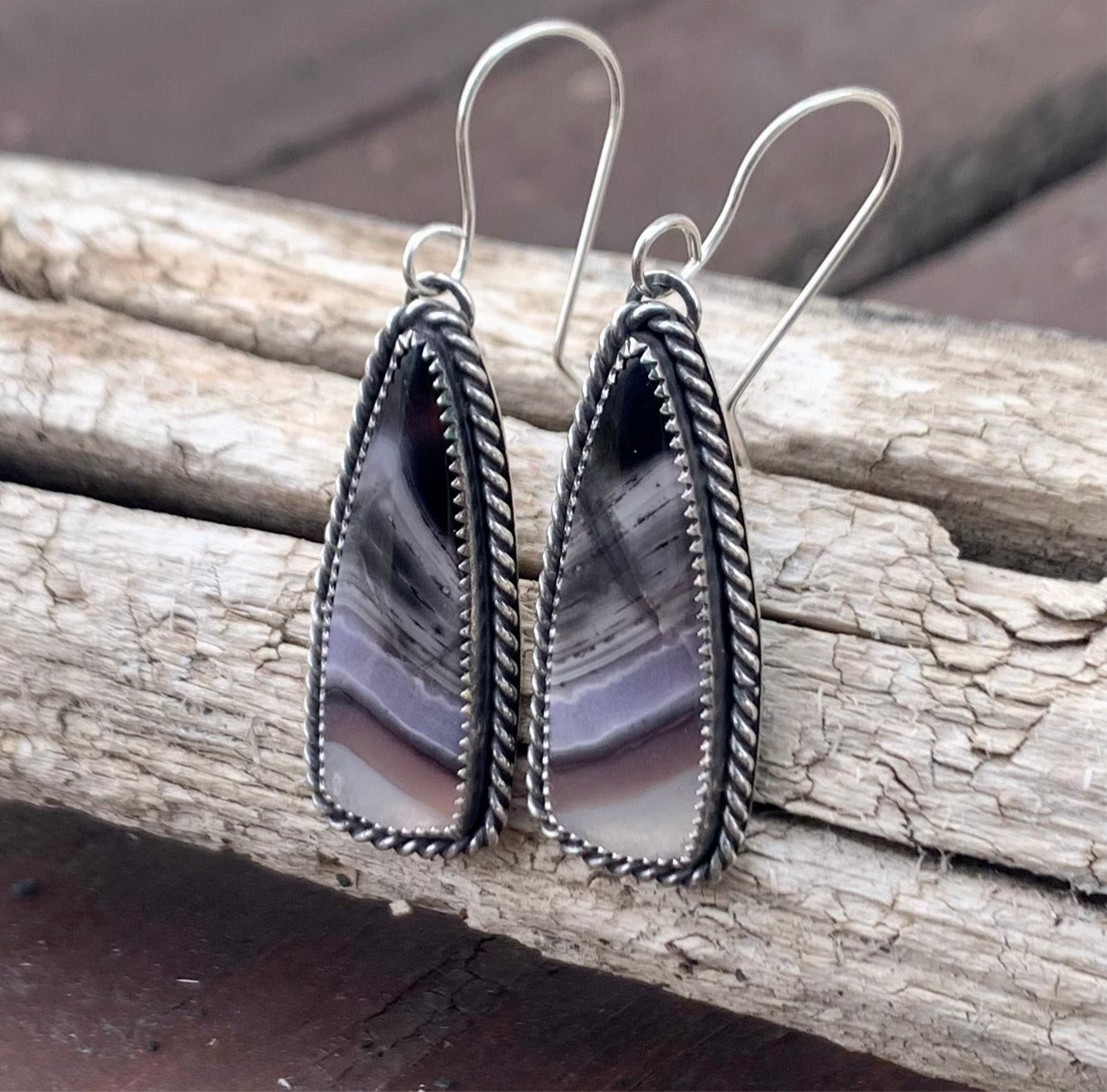 Purple Passion Agate Earrings