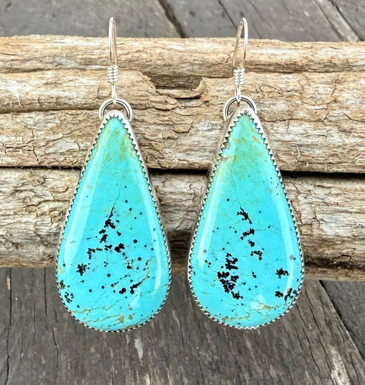 Kingman Turquoise Teardrop Earrings