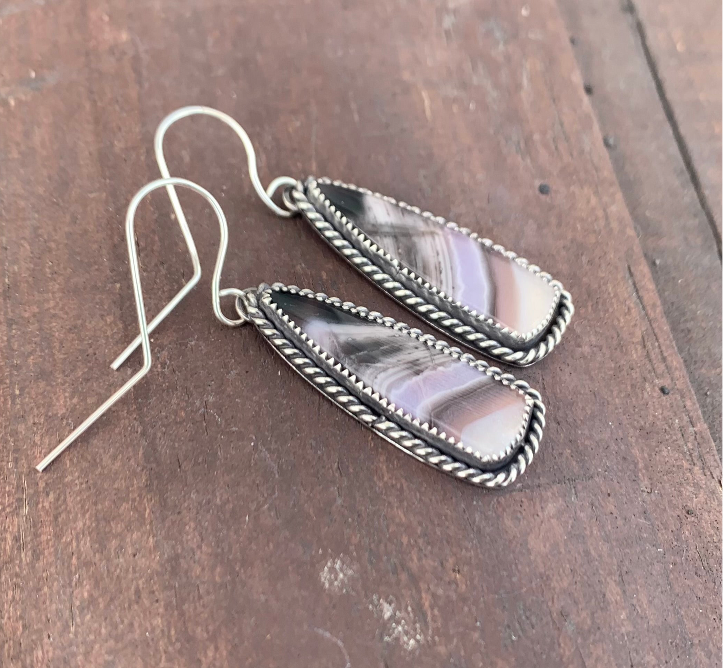 Purple Passion Agate Earrings