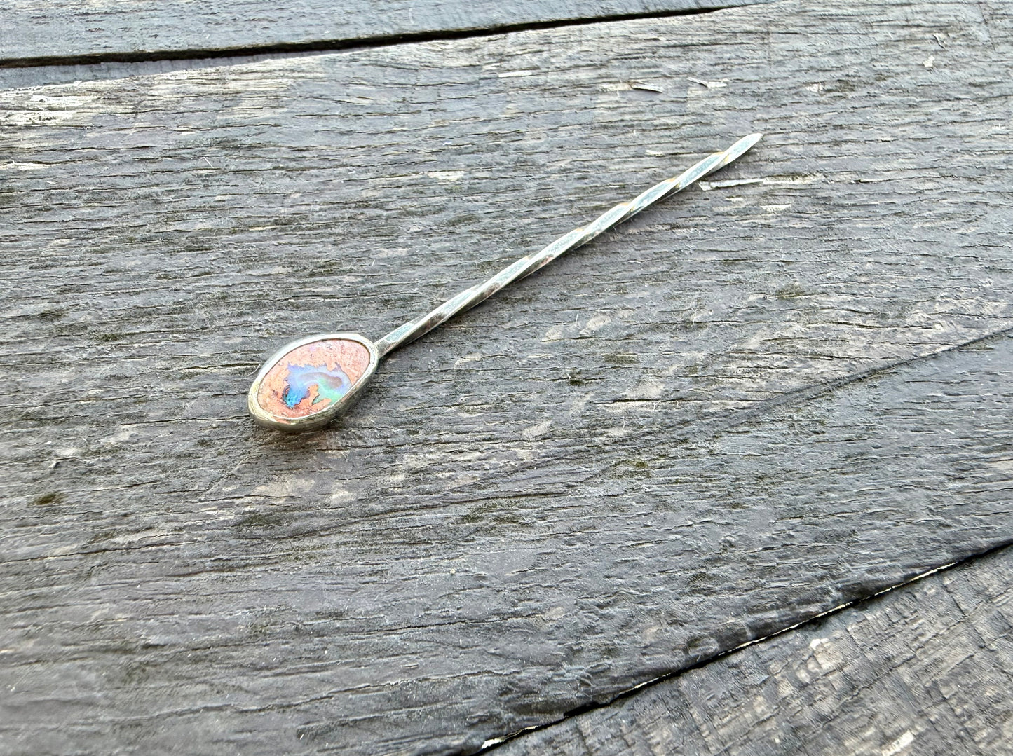 Mexican Fire Opal Hat Pin