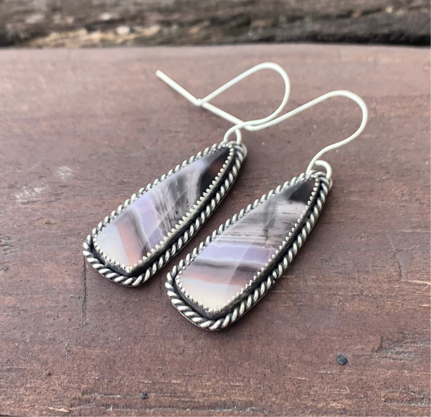 Purple Passion Agate Earrings