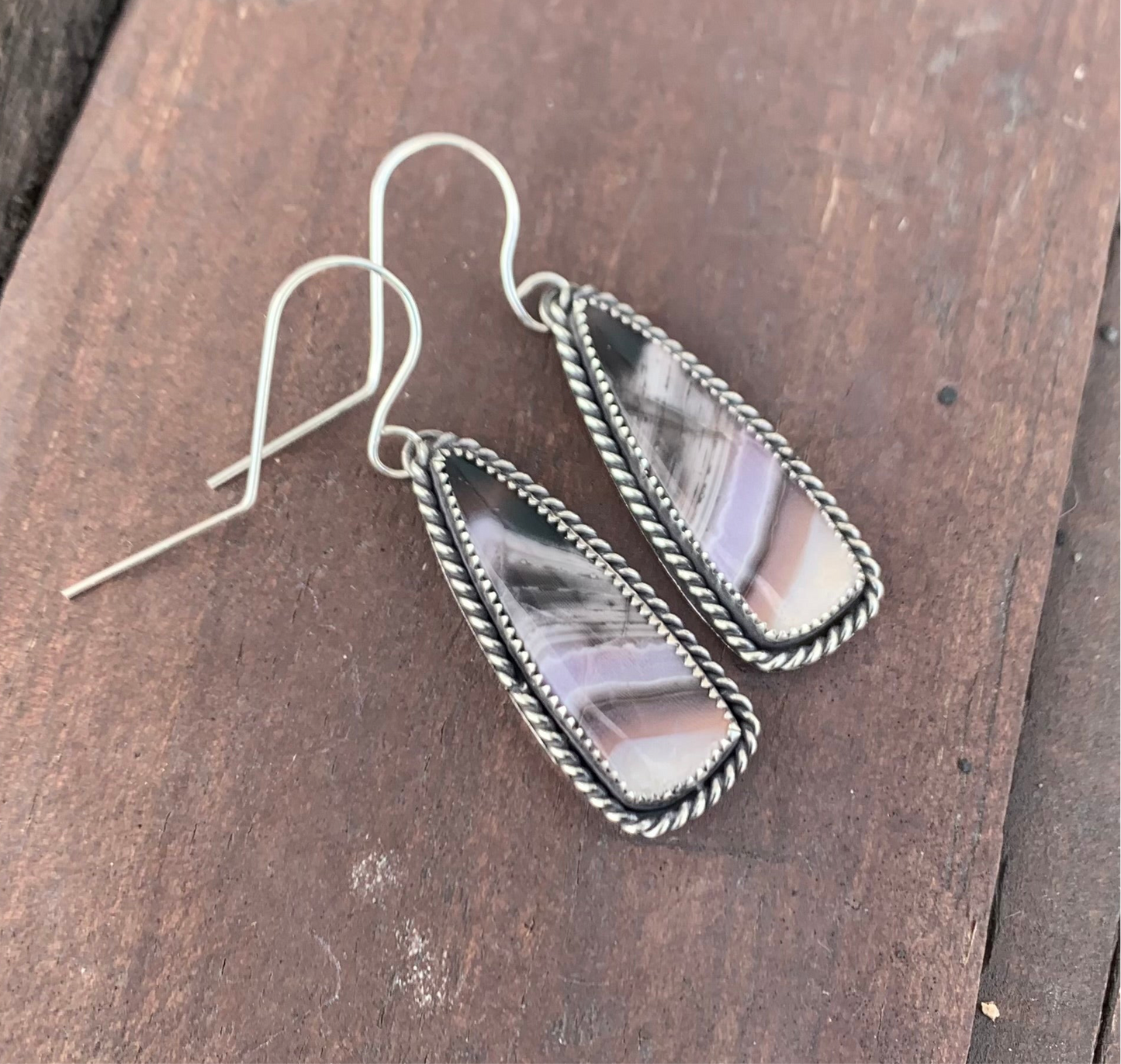 Purple Passion Agate Earrings