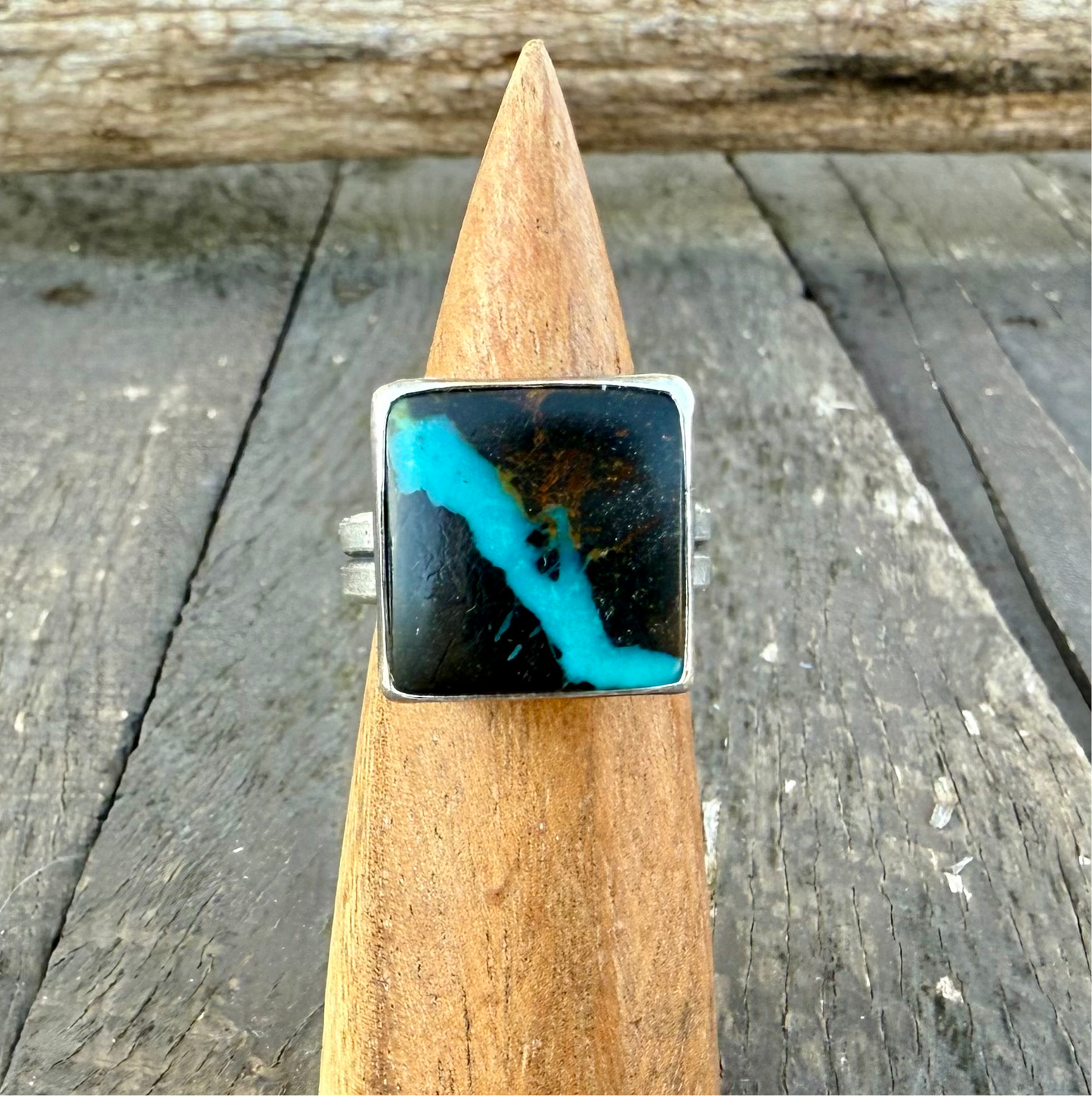 Sierra Nevada Turquoise Square Double Band Ring