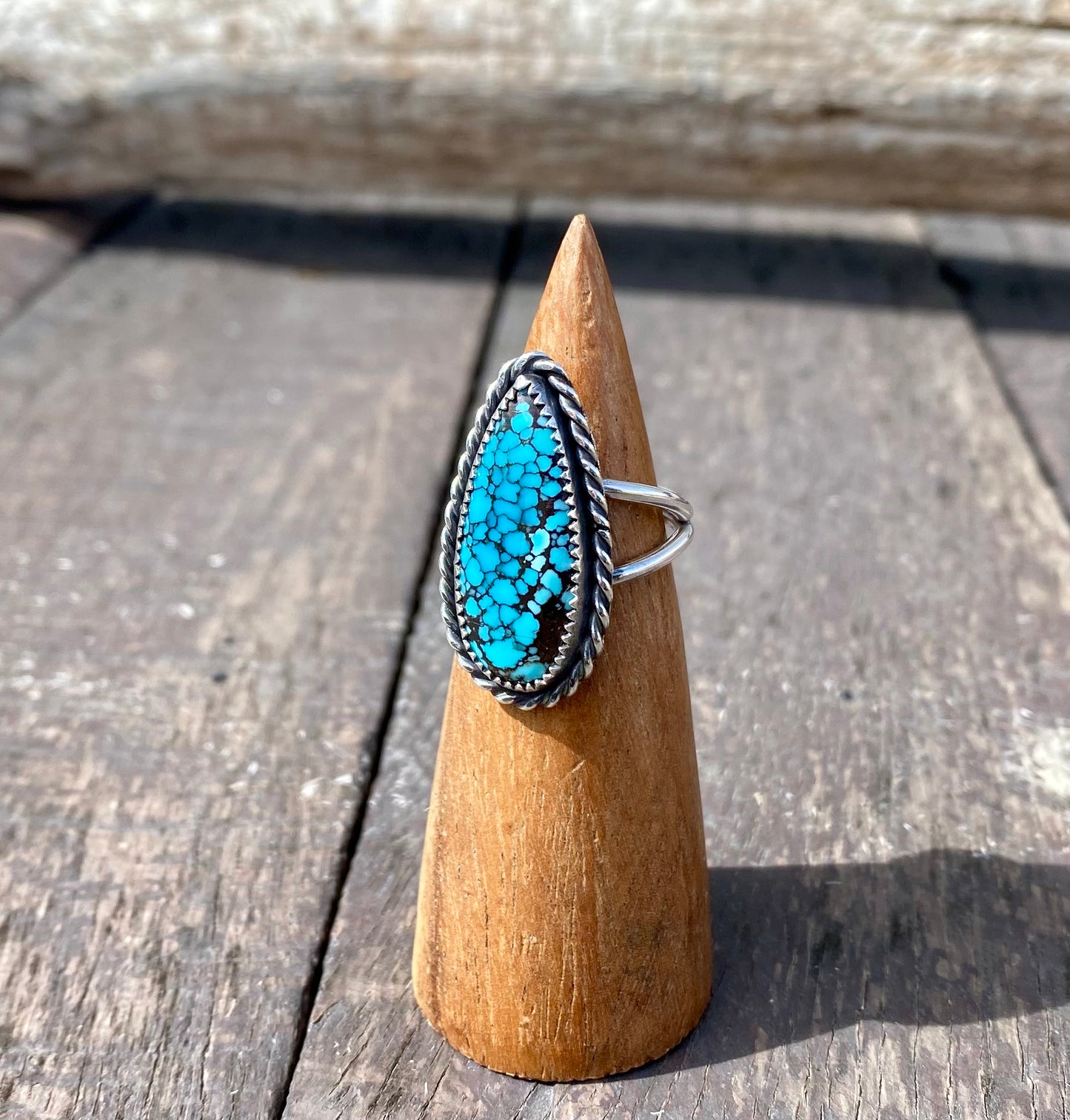 Blue Moon Turquoise Teardrop Ring