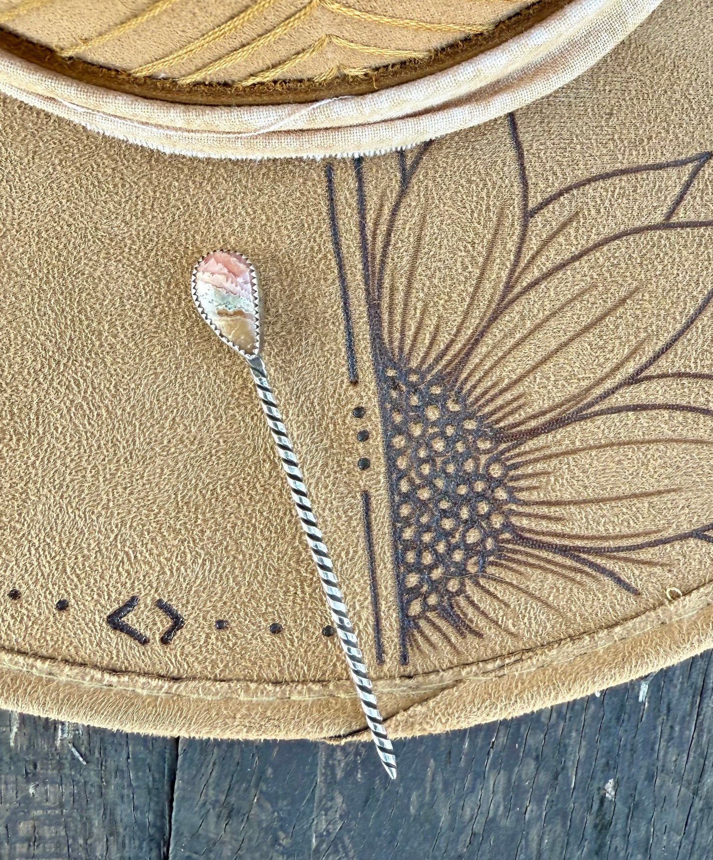 Rhodochrosite Hat Pin