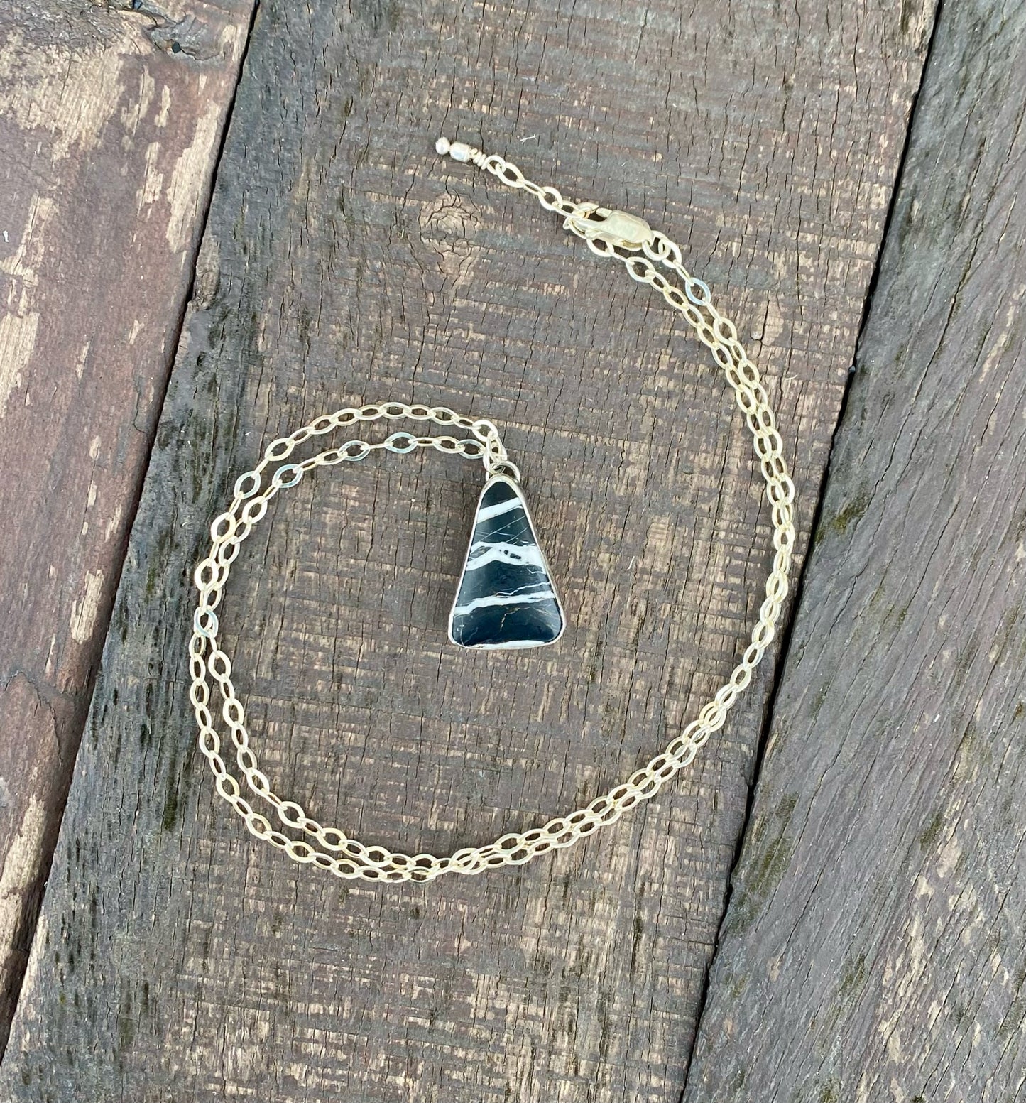 White Buffalo Triangle Necklace