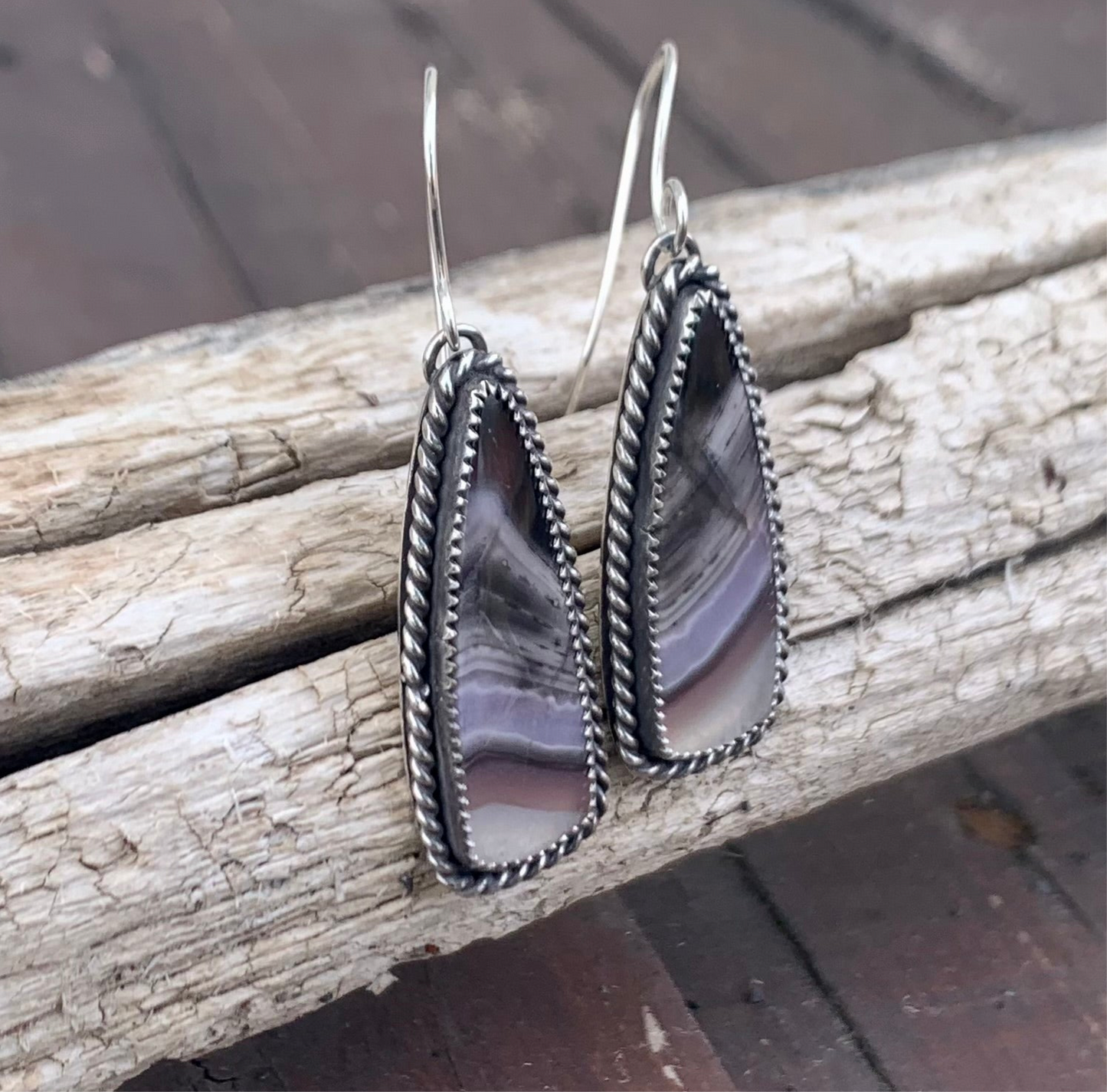 Purple Passion Agate Earrings