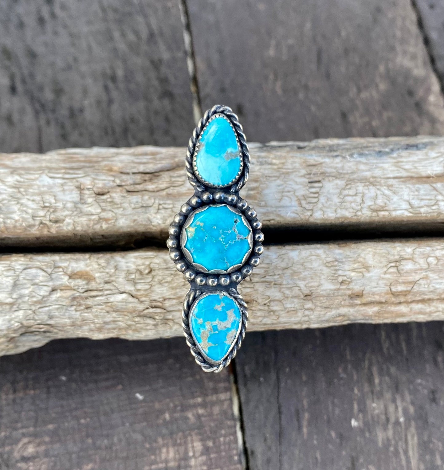 Blue Ridge Turquoise Triple Stone Ring