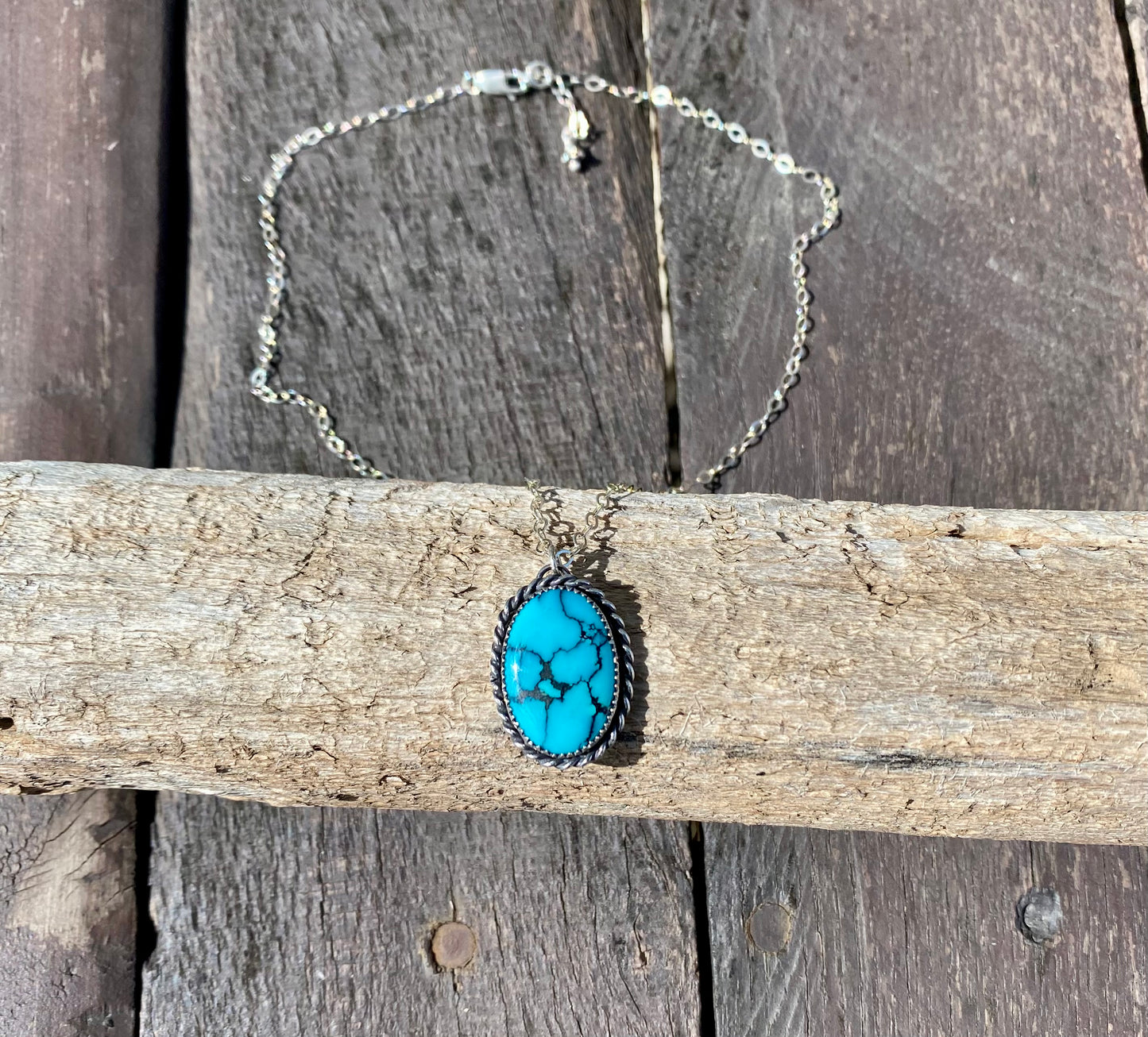 Hubei Turquoise Oval Necklace