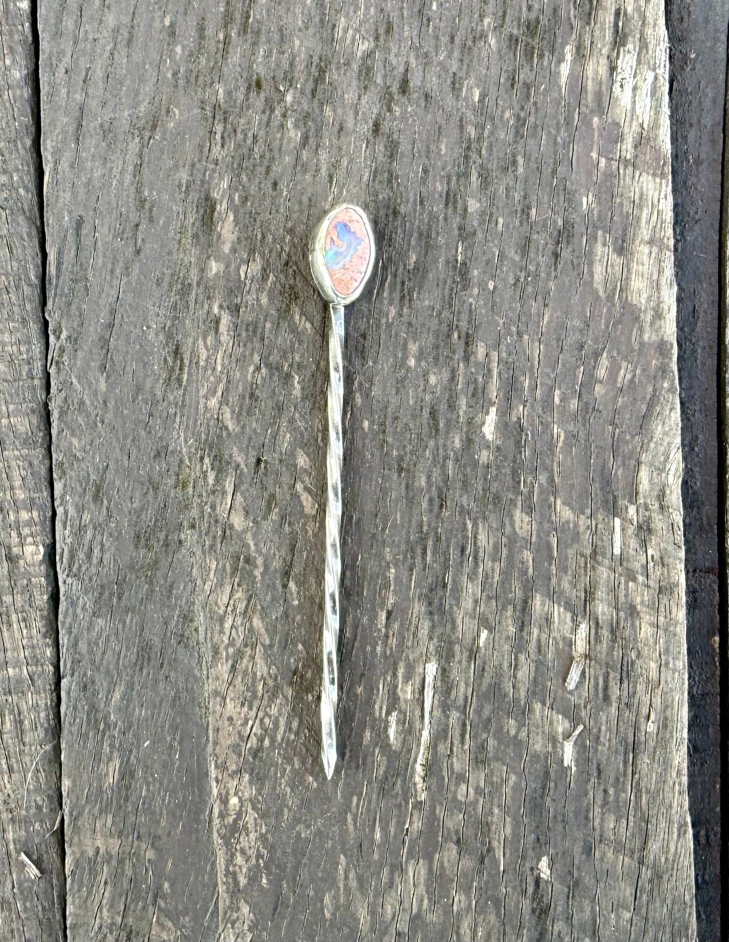 Mexican Fire Opal Hat Pin