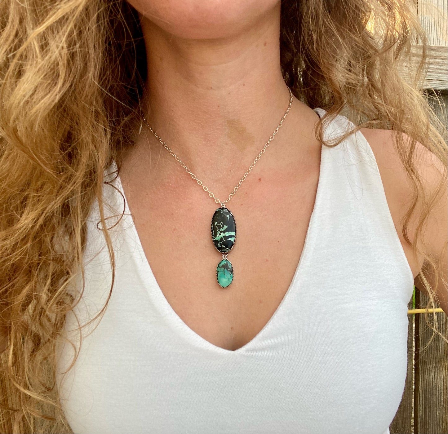 Black Jack & Carico Lake Turquoise Necklace