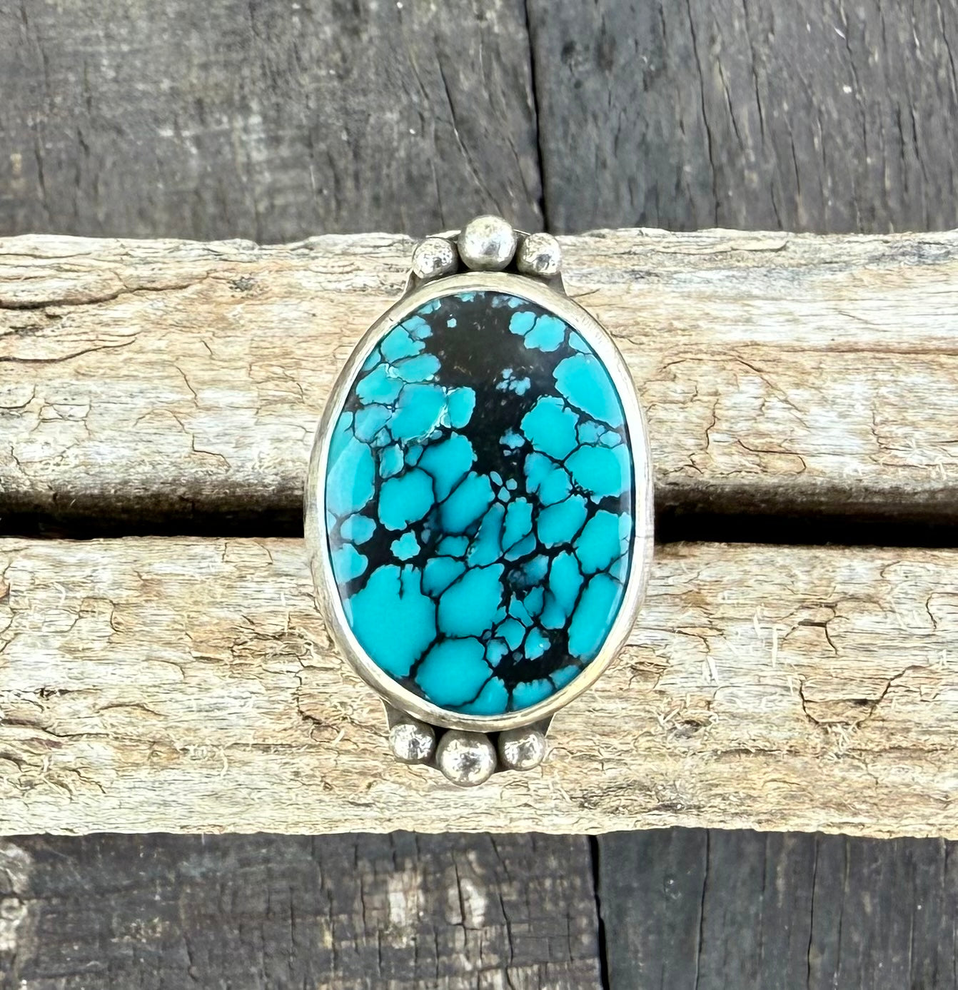 Moon River Turquoise Split Shank Ring