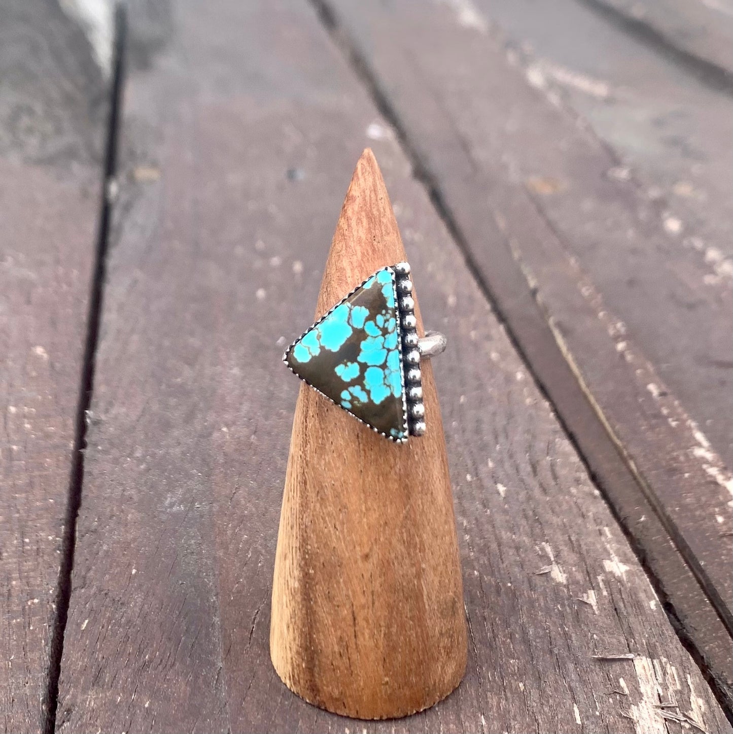 #8 Turquoise Triangle Ring