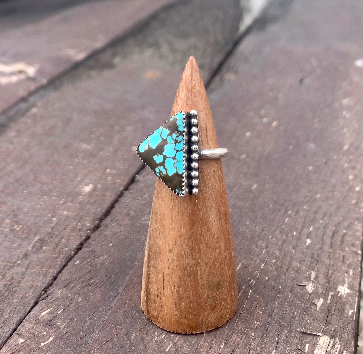 #8 Turquoise Triangle Ring