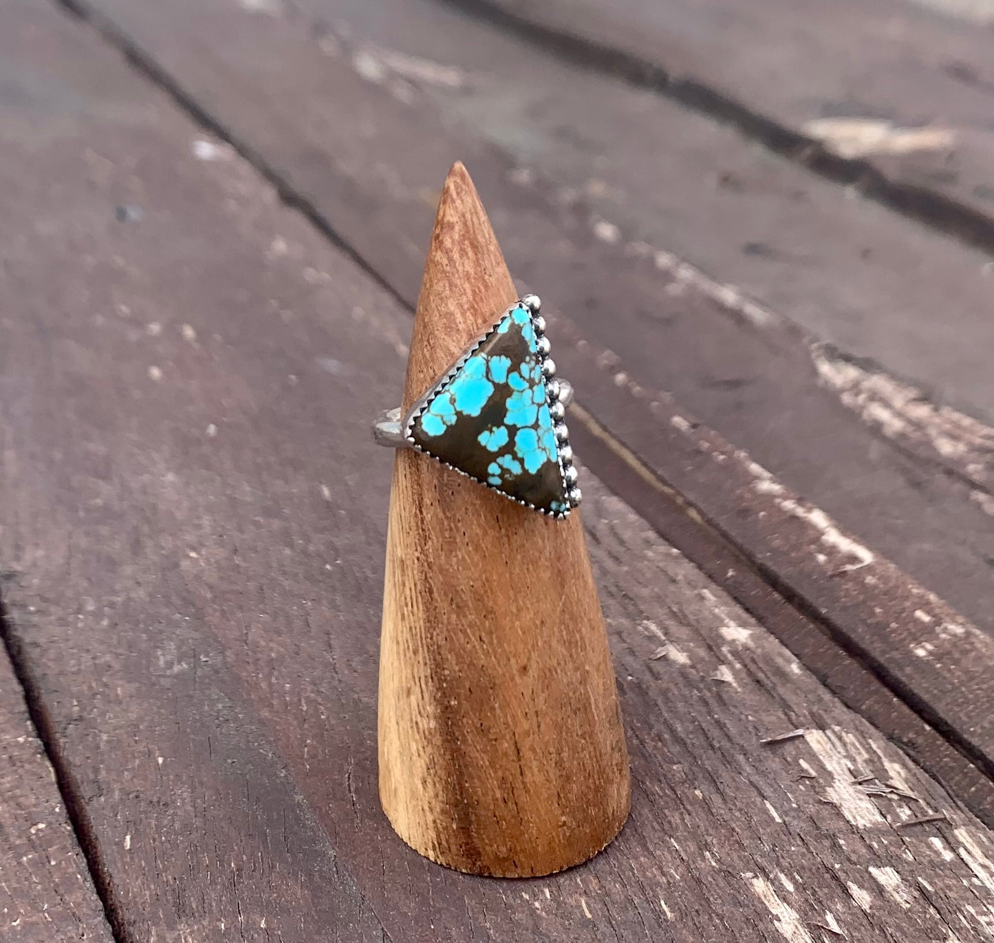 #8 Turquoise Triangle Ring