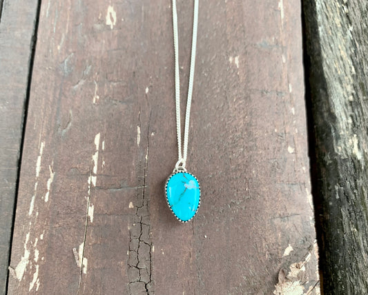 Egyptian Turquoise Teardrop Necklace