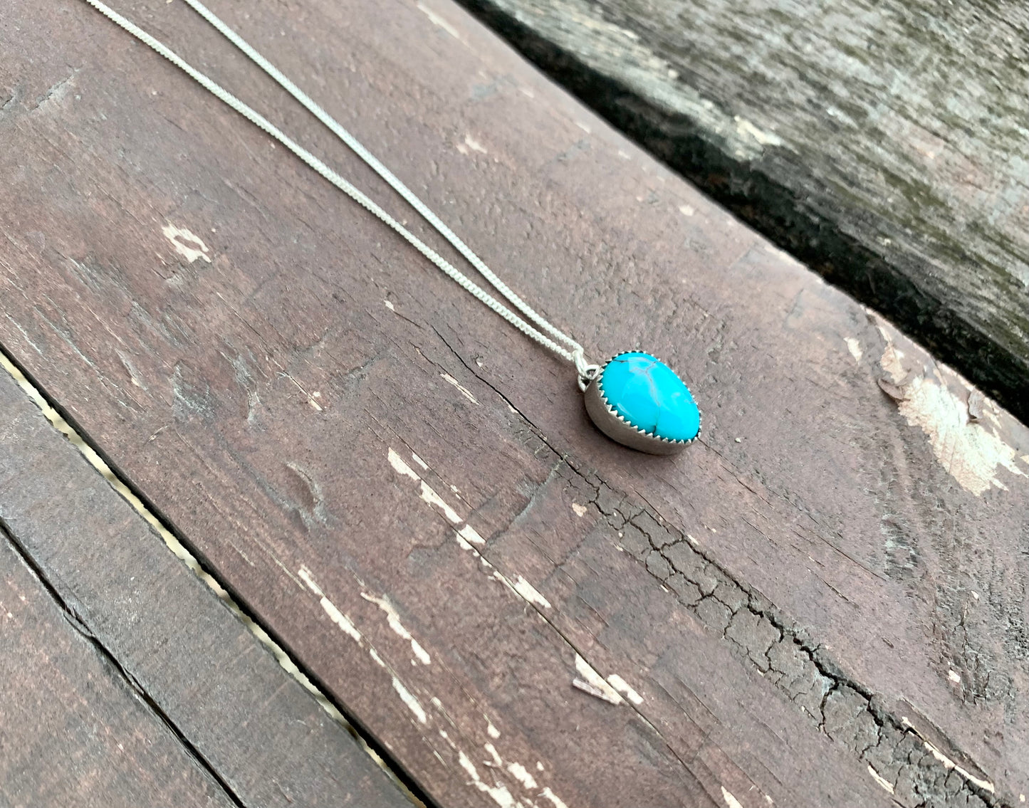 Egyptian Turquoise Teardrop Necklace