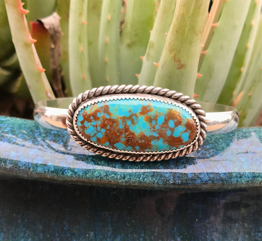 Rare King Manassa Turquoise Cuff Bracelet