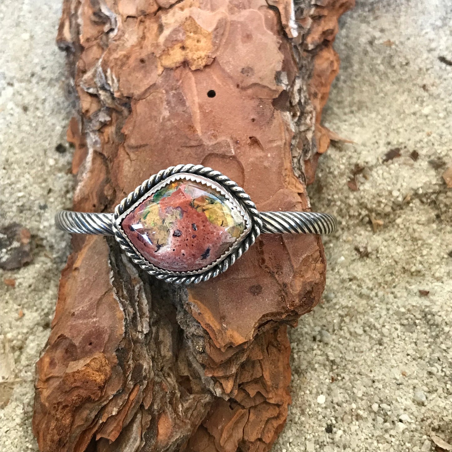 Mexican Fire Opal Cuff Bracelet