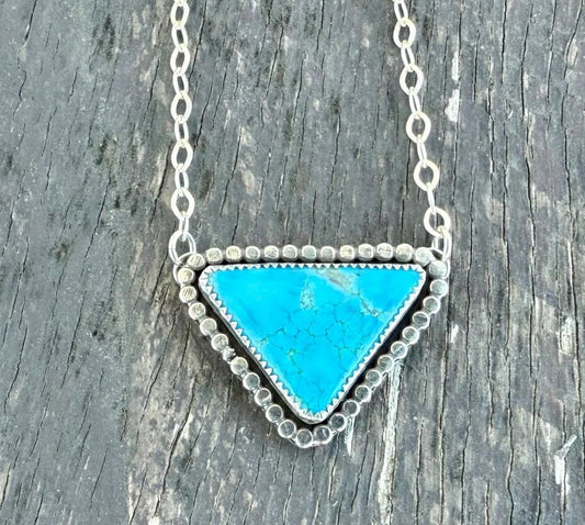 Kingman Turquoise Triangle Necklace
