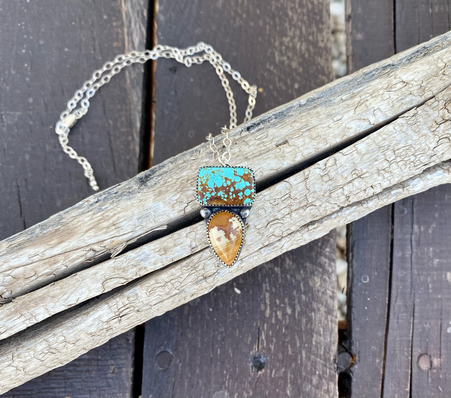 #8 Turquoise & Owyhee Picture Jasper Necklace