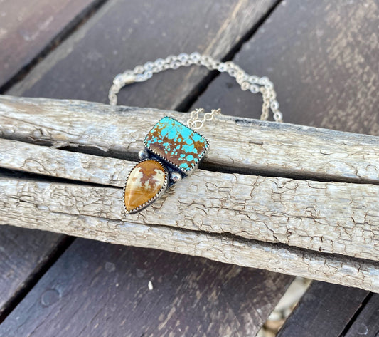 #8 Turquoise & Owyhee Picture Jasper Necklace