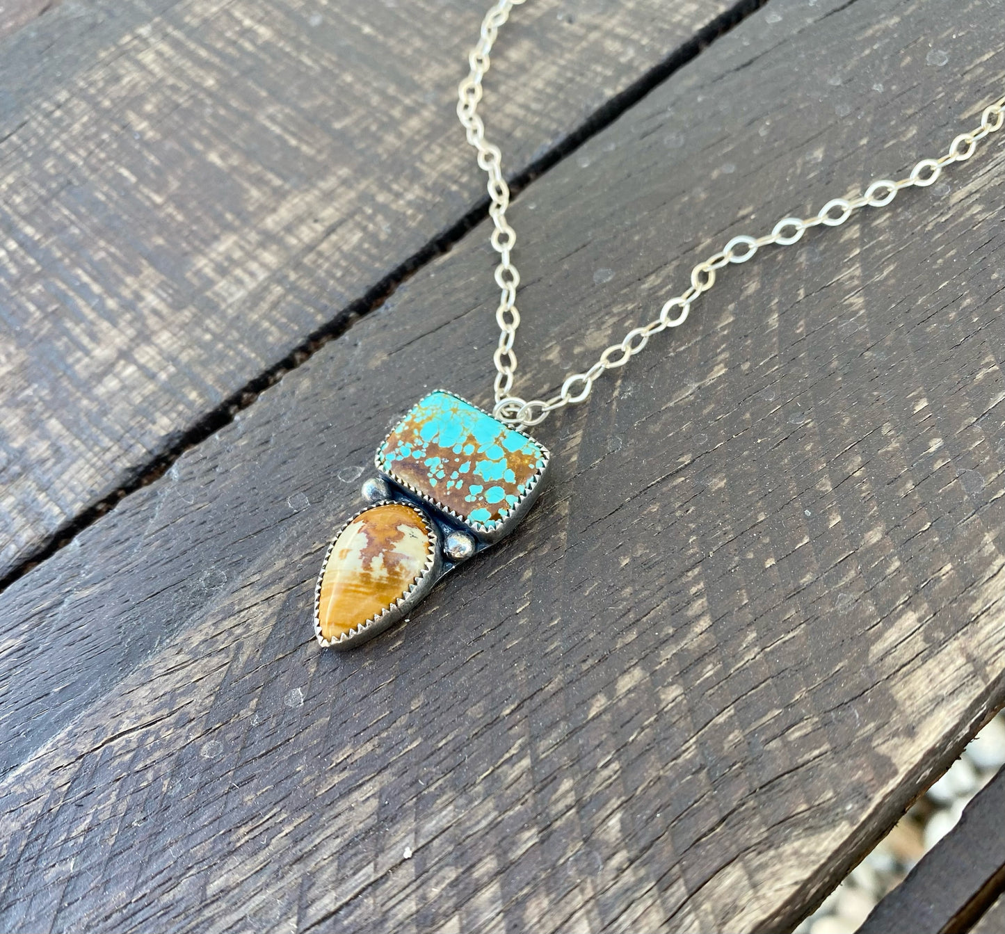 #8 Turquoise & Owyhee Picture Jasper Necklace