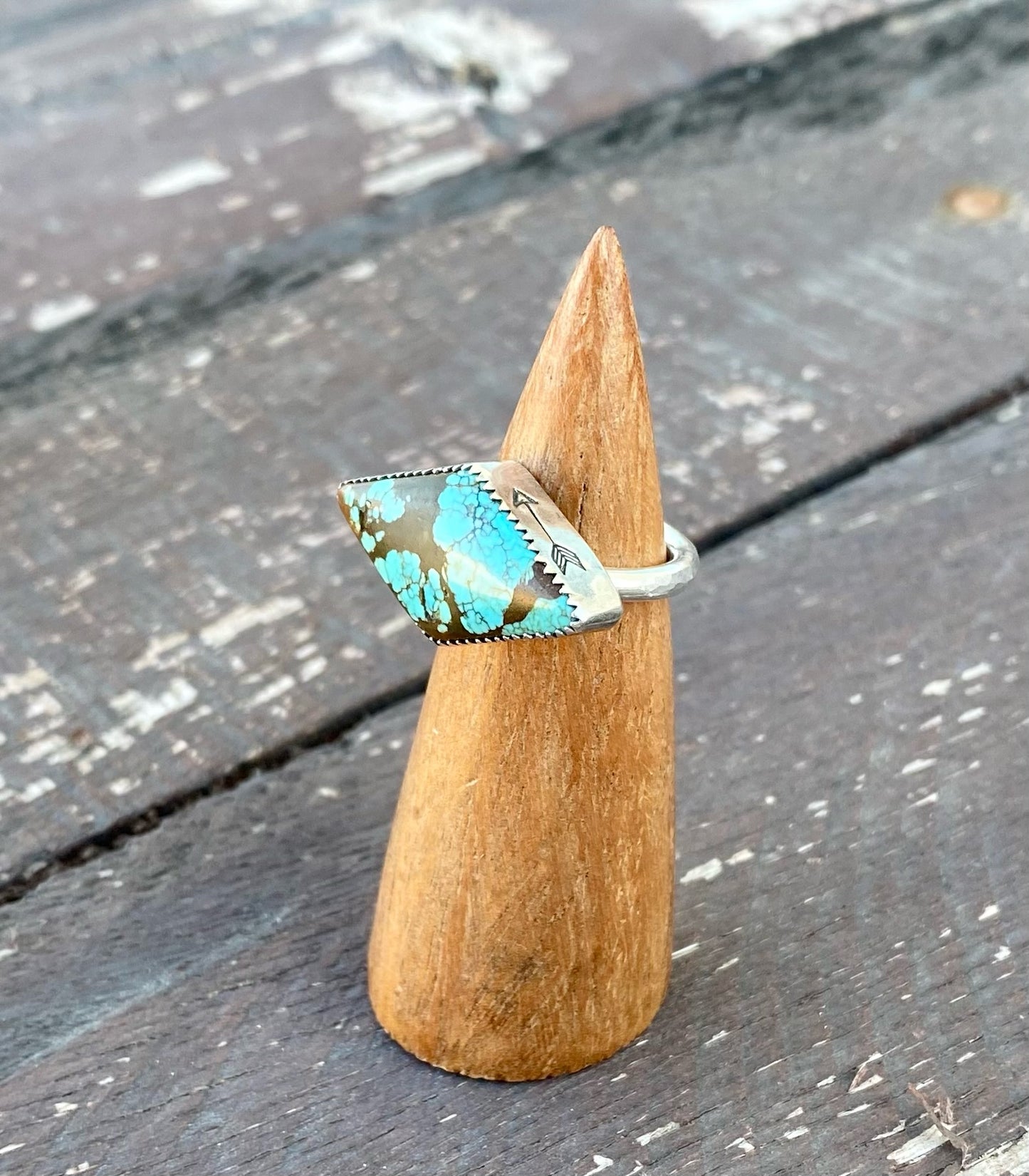 #8 Turquoise Stamped Ring