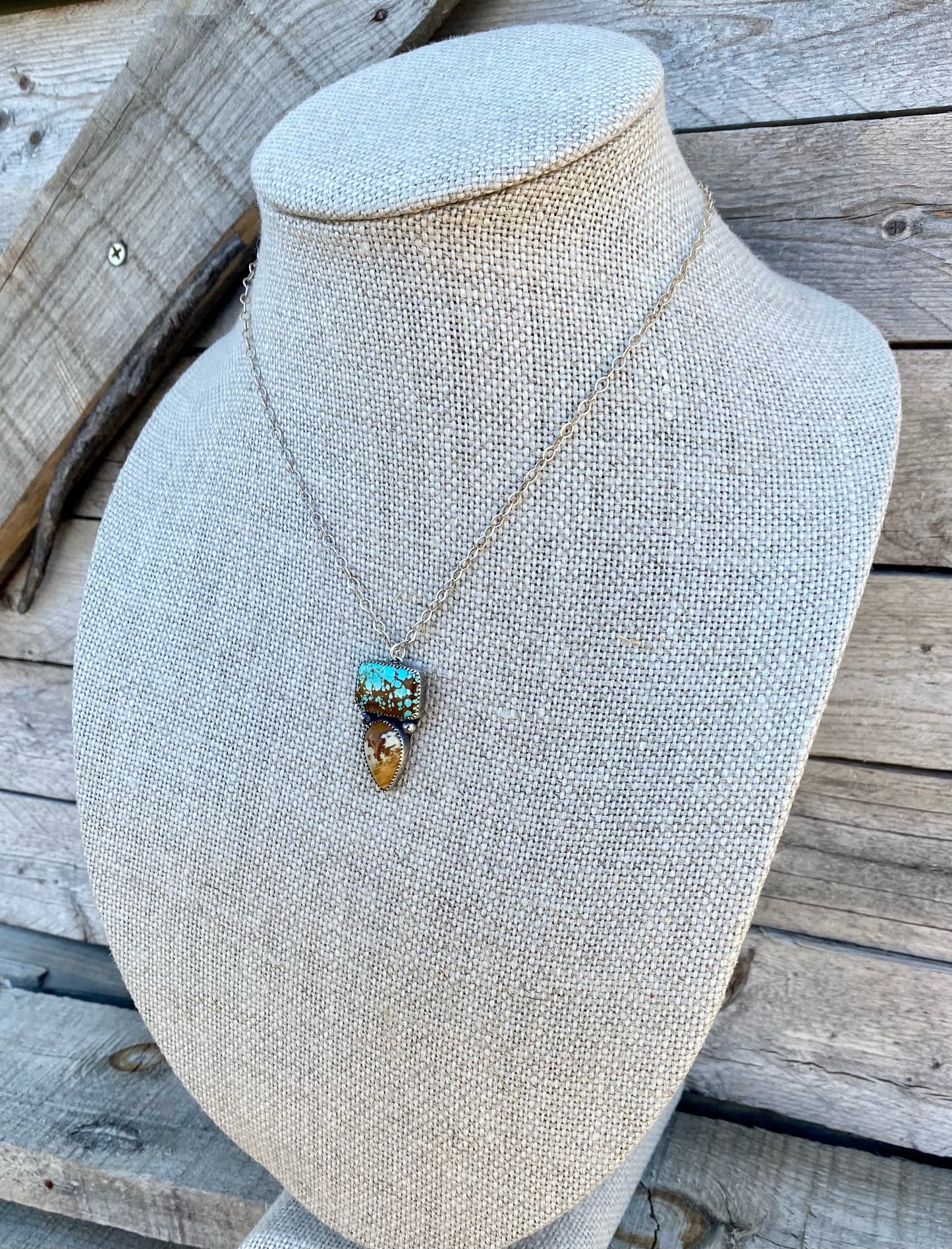 #8 Turquoise & Owyhee Picture Jasper Necklace