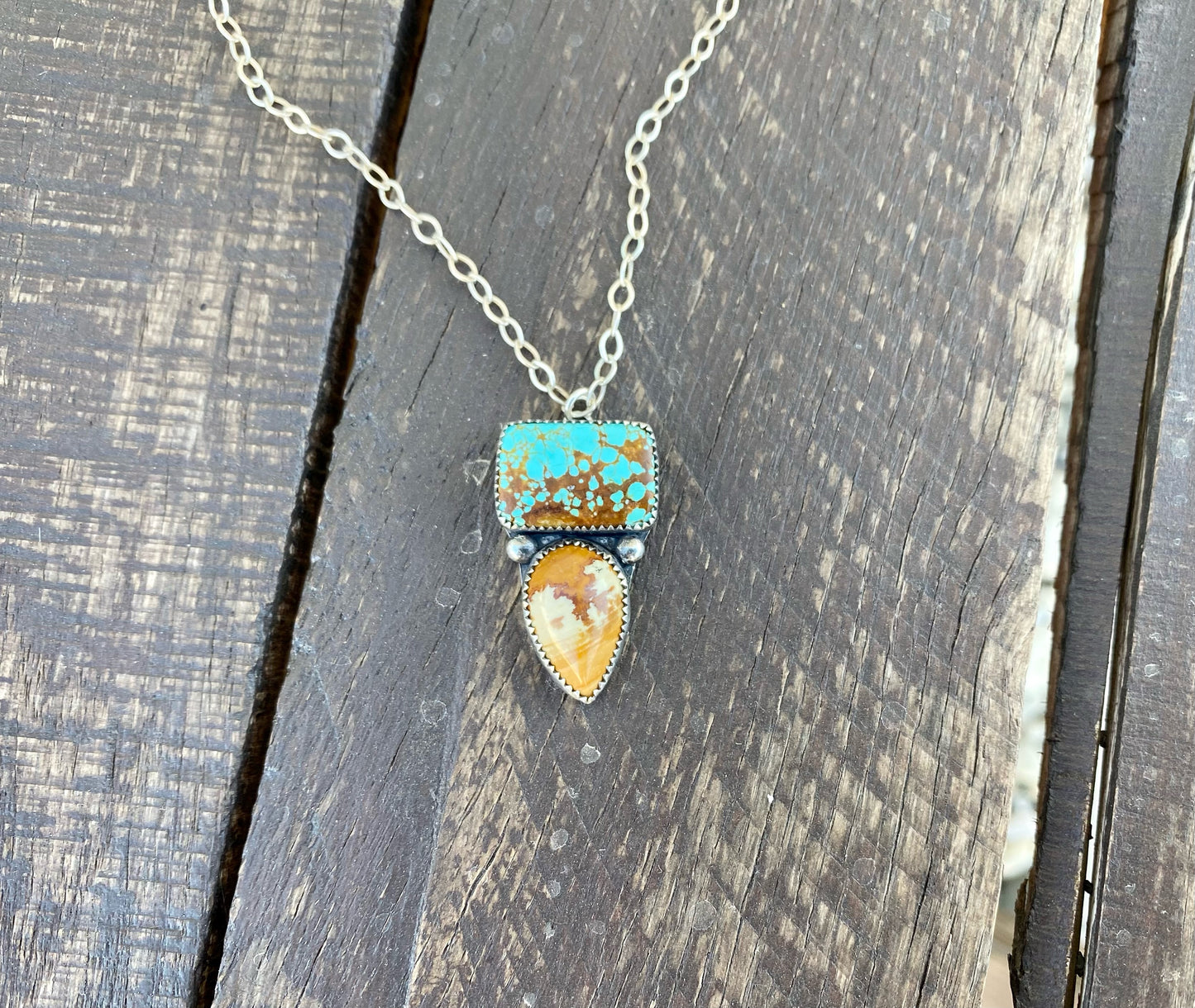 #8 Turquoise & Owyhee Picture Jasper Necklace