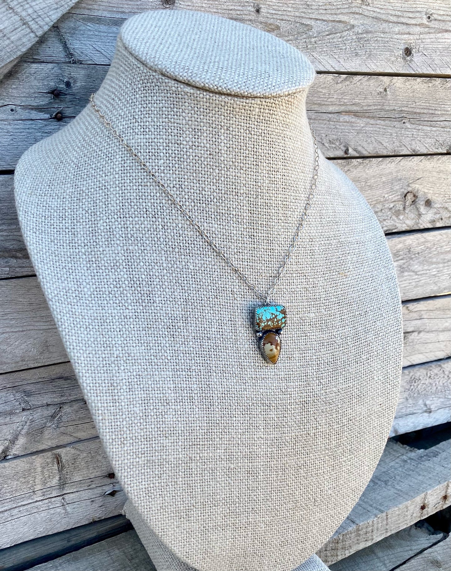 #8 Turquoise & Owyhee Picture Jasper Necklace