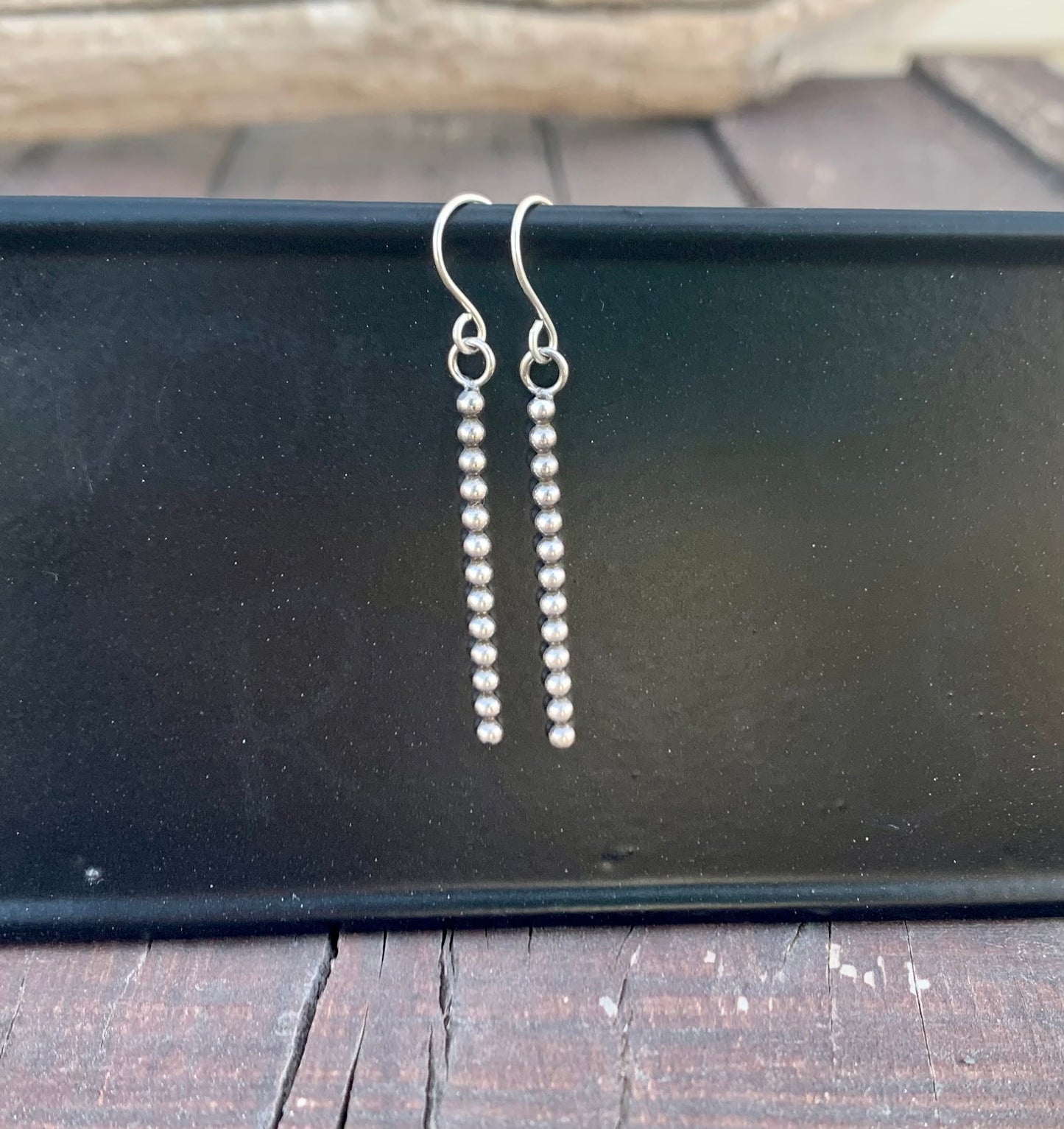 Beaded Wire Dangle Earrings