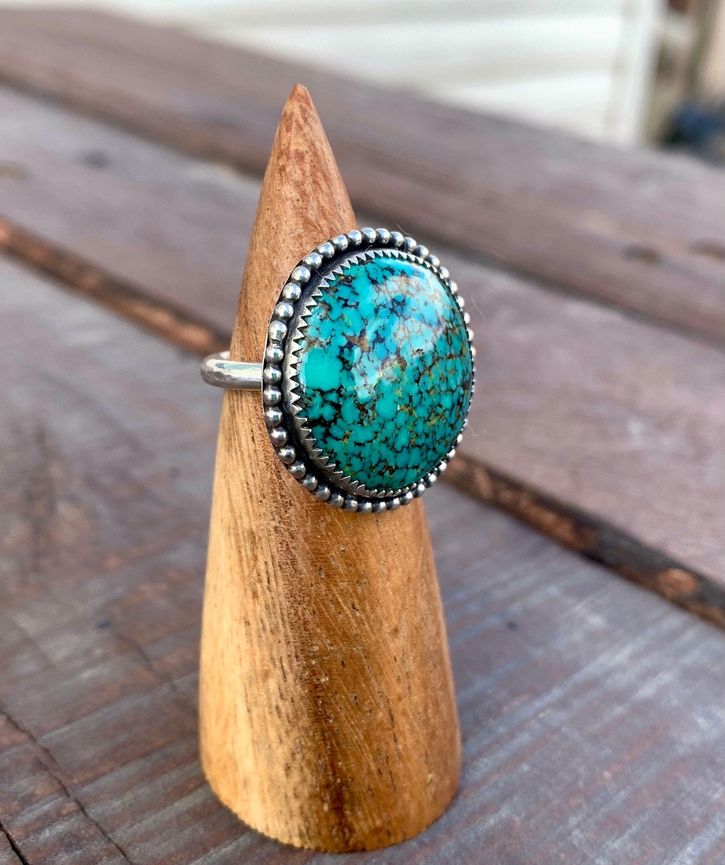 Bold Kingman Turquoise Ring