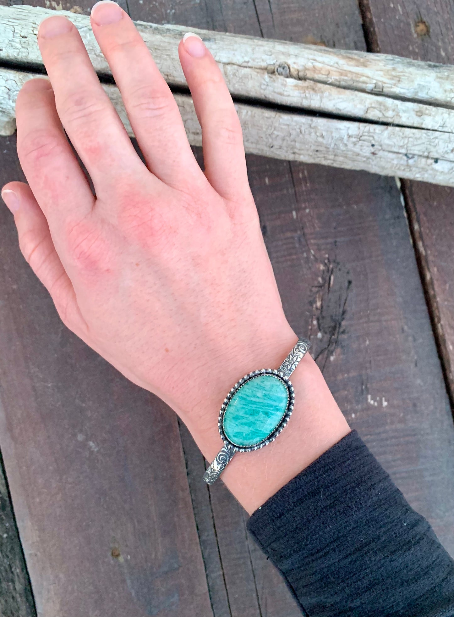 Amozonite Cuff/Bangle