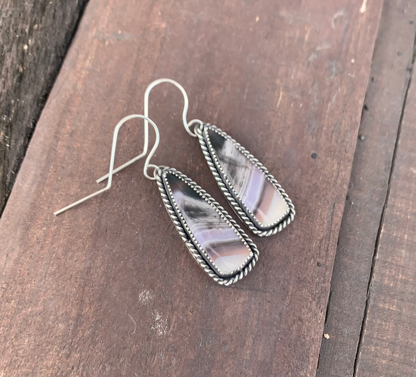 Purple Passion Agate Earrings