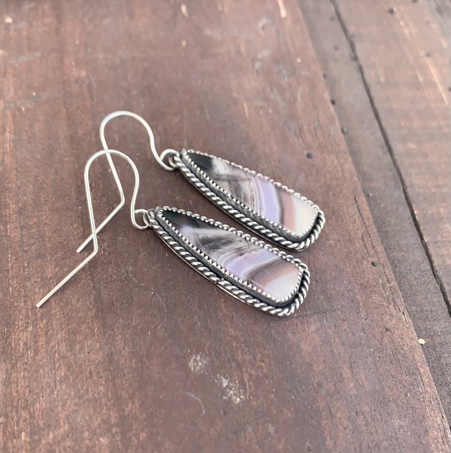 Purple Passion Agate Earrings