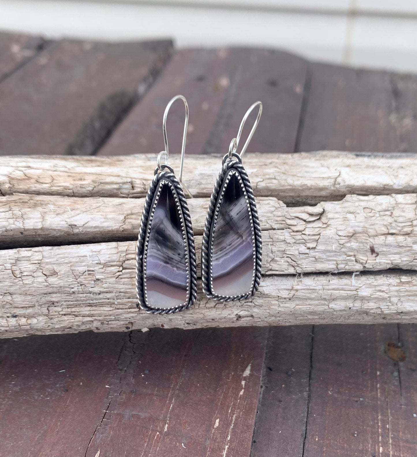 Purple Passion Agate Earrings