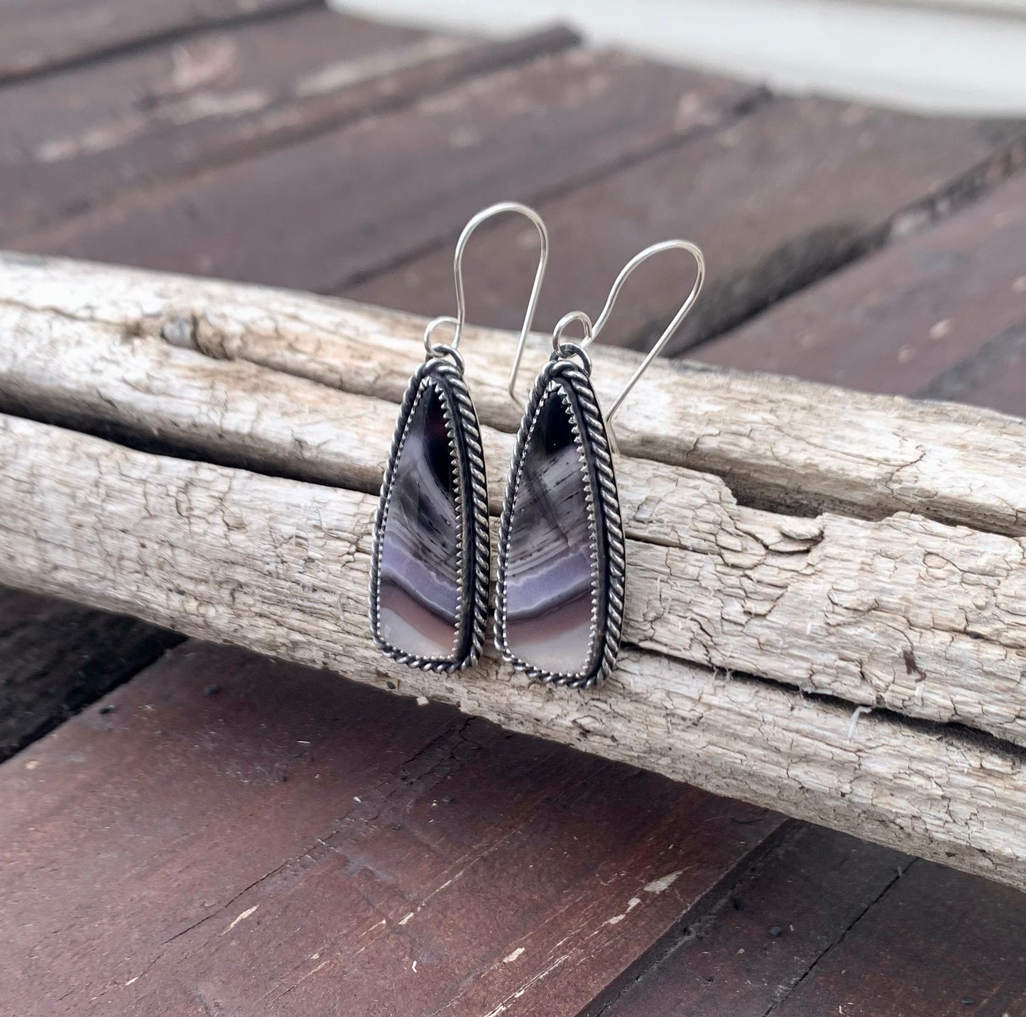 Purple Passion Agate Earrings