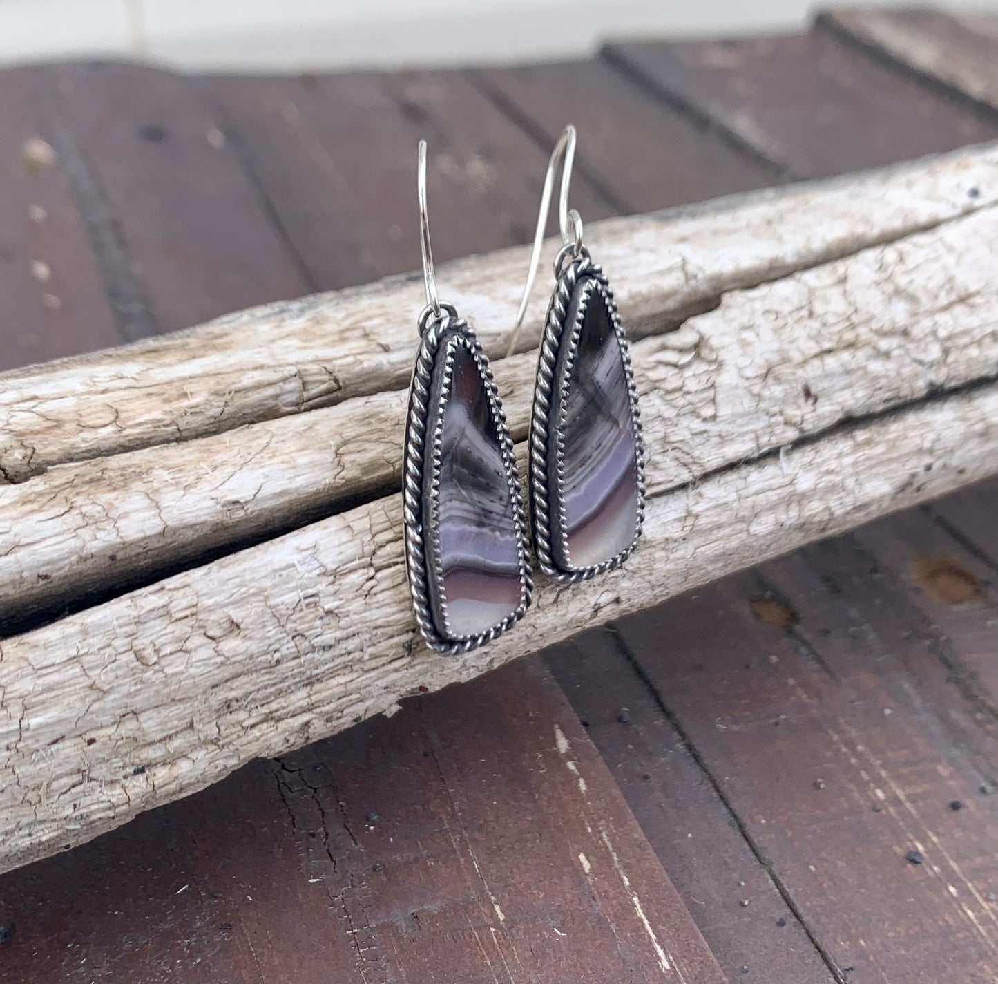 Purple Passion Agate Earrings