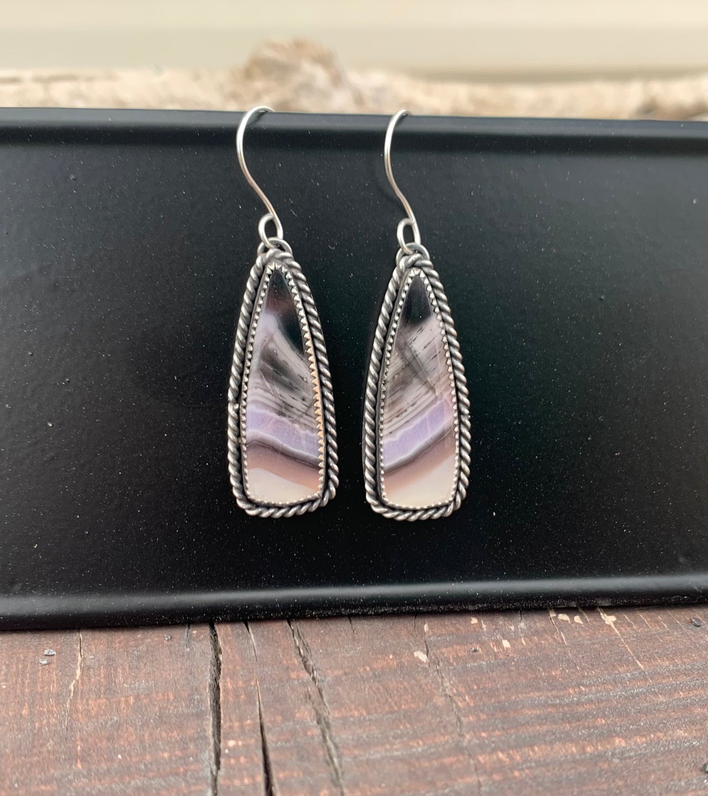 Purple Passion Agate Earrings