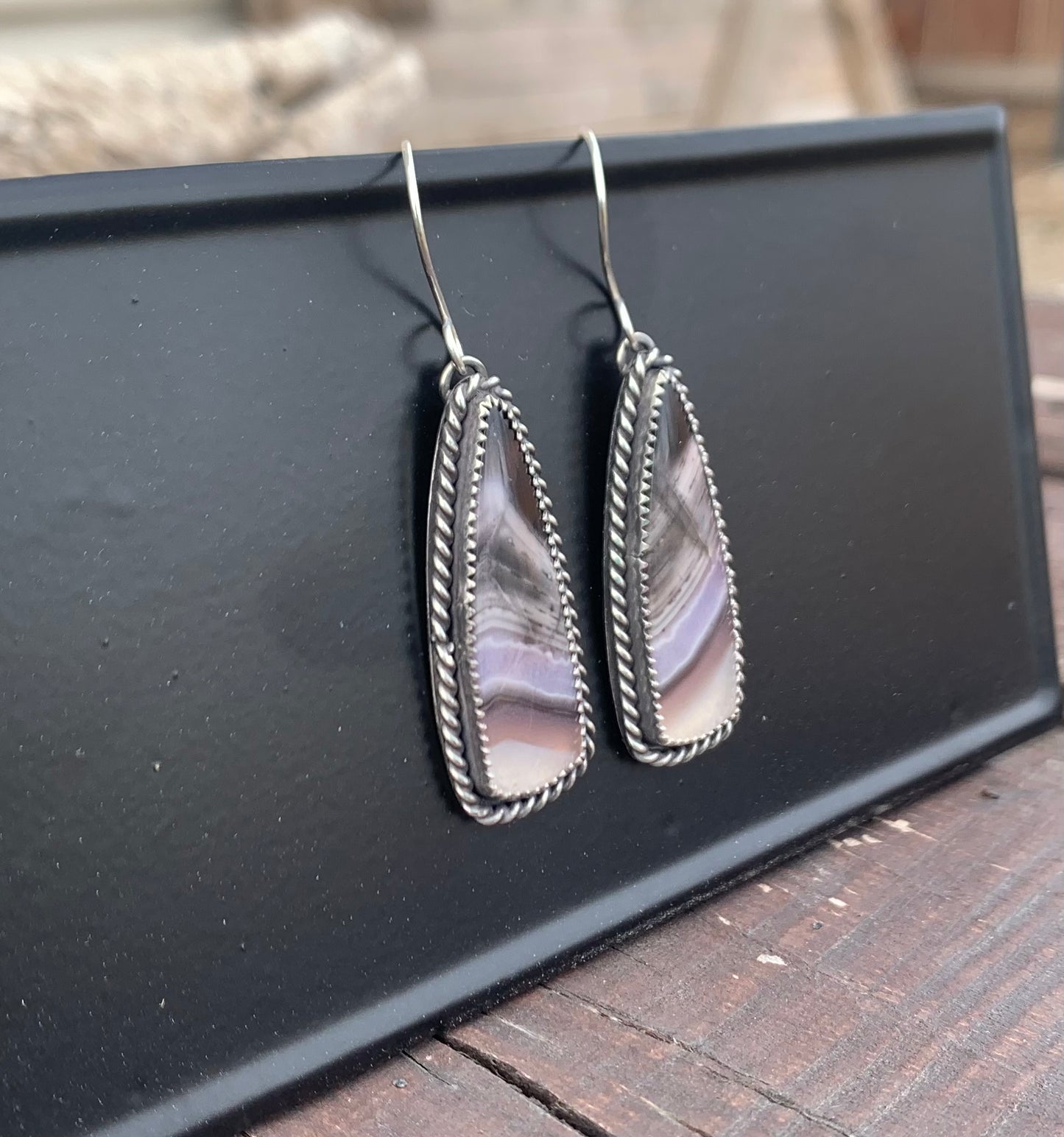 Purple Passion Agate Earrings