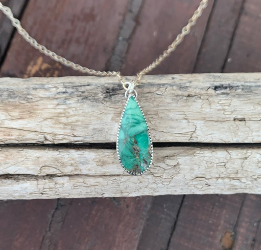 Broken Arrow Variscite Necklace